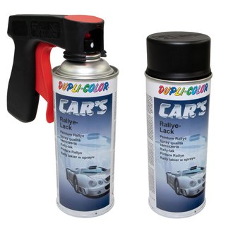 Spraypaint spraycan spraypaint Cars Dupli Color 385872 black matte 2 X 400 ml with Pistolgrip