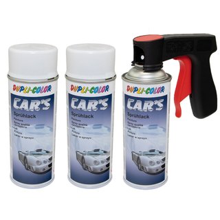 Lackspray Spraydose Sprhlack Cars Dupli Color 385896 weiss glnzend 3 X 400 ml mit Pistolengriff