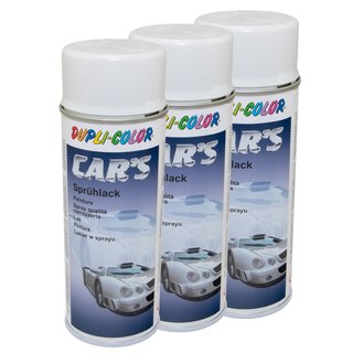 Lackspray Spraydose Sprhlack Cars Dupli Color 652233 weiss seidenmatt 3 X 400 ml