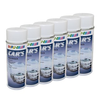 Spraypaint spraycan spraypaint Cars Dupli Color 652233 white satin 6 X 400 ml