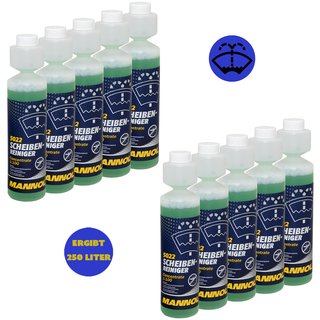 Windscreen Cleaner Concentrate Summer MANNOL 10 X 250 ml