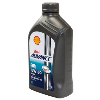Engineoil Engine Oil Shell Advance 4T Ultra 15W-50 1 Liter