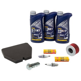 Maintenance package oil 3L + air filter + oil filter + oilfilterscrew + spark plugs