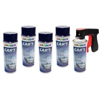 Spraypaint spraycan spraypaint Cars Dupli Color 706844 blue purple metallic 5 X 400 ml with Pistolgrip