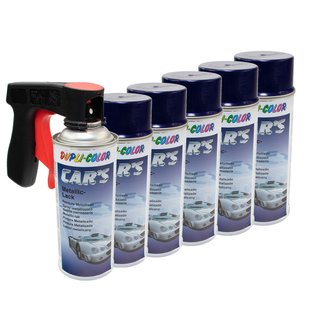 Lackspray Spraydose Sprhlack Cars Dupli Color 706844 blau-lila metallic 6 X 400 ml mit Pistolengriff