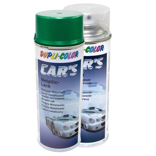 Lackspray Spraydose Cars Dupli Color 706851 grn lindgrn metallic 400 ml + Klarlack 385858 400 ml