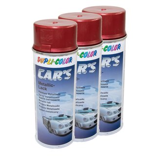 Lackspray Spraydose Sprhlack Cars Dupli Color 706868 rot metallic 3 X 400 ml