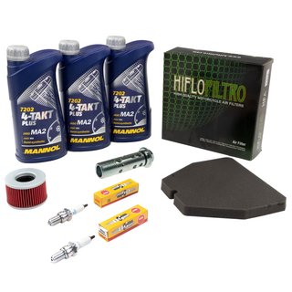 Maintenance package oil 3L + air filter + oil filter + oilfilterscrew + spark plugs