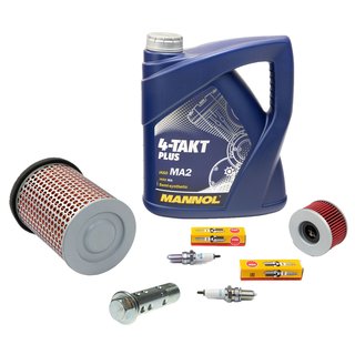 Maintenance Set oil 4L air filter + oil filter + Oil filter screw + spark plugs
