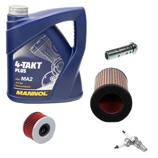 Maintenance Set oil 4L air filter + oil filter + Oil filter screw + spark plugs