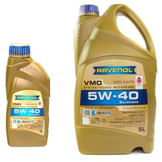 Motorl l RAVENOL VMO SAE 5W-40 5 Liter + 1 Liter