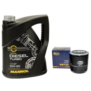 Engine oil set 5W40 Diesel Turbo 5 liters + oil filter SM 118