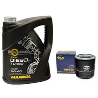 Engine oil set 5W40 Diesel Turbo 5 liters + oil filter SM...