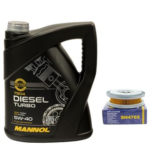 Engine oil set 5W40 Diesel Turbo 5 liters + oil filter SH 440 P