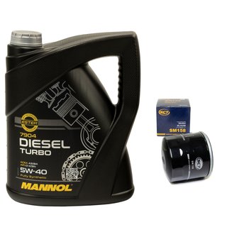 Engine oil set 5W40 Diesel Turbo 5 liters + oil filter SM158