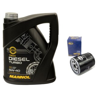 Engine oil set 5W40 Diesel Turbo 5 liters + oil filter SM 168