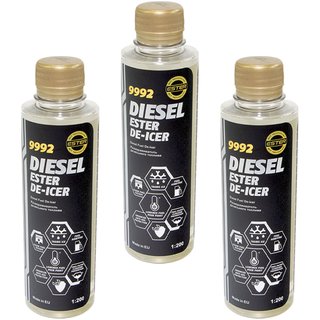 Enteiser Diesel Kraftstoff Additiv MANNOL 9992 3 x 250 ml