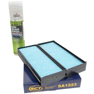 Cabin filter SCT SA1223 + cleaner air conditioning PETEC