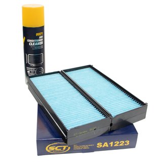 Cabin filter SCT SA1223 + cleaner air conditioning 520 ml MANNOL