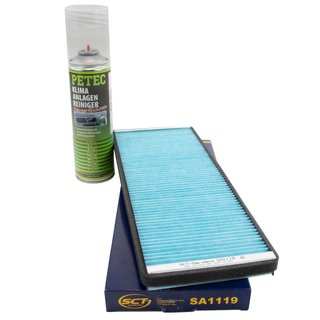 Cabin filter SCT SA1119 + cleaner air conditioning PETEC