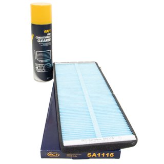 Cabin filter SCT SA1116 + cleaner air conditioning 520 ml MANNOL