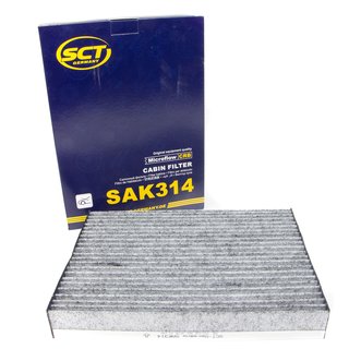 Cabin filter SCT SAK314 + cleaner air conditioning 520 ml MANNOL