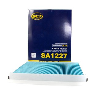 Innenraumfilter SA1227 + Klimaanlagen Reiniger 500 ml PETEC