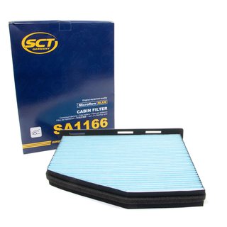 Cabin filter SCT SA1166 + cleaner air conditioning PETEC