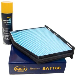 Cabin filter SCT SA1166 + cleaner air conditioning 520 ml MANNOL