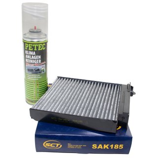 Cabin filter SCT SAK185 + cleaner air conditioning PETEC