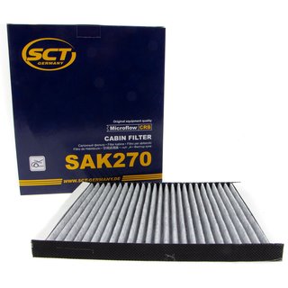 Cabin filter SCT SAK270 + cleaner air conditioning 520 ml MANNOL