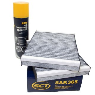 Cabin filter SCT SAK365 + cleaner air conditioning 520 ml MANNOL