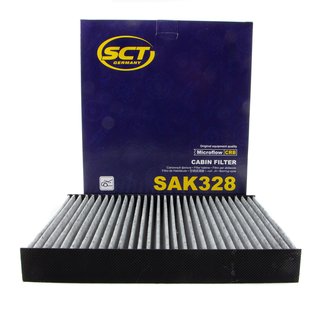 Cabin filter SCT SAK328 + cleaner air conditioning PETEC