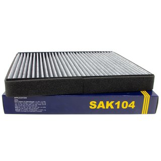 Innenraumfilter SAK104 + Klimaanlagen Reiniger 500 ml PETEC