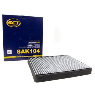 Cabin filter SCT SAK104 + cleaner air conditioning PETEC