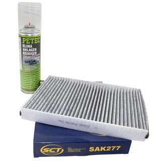 Cabin filter SCT SAK277 + cleaner air conditioning PETEC