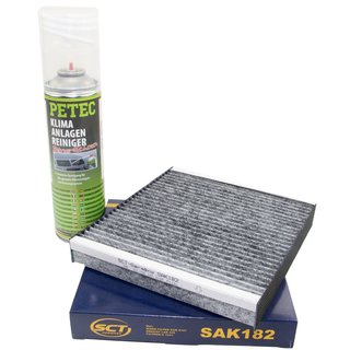Cabin filter SCT SAK182 + cleaner air conditioning PETEC