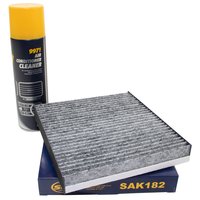Innenraumfilter SAK182 + Klimaanlagen Reiniger 520 ml MANNOL