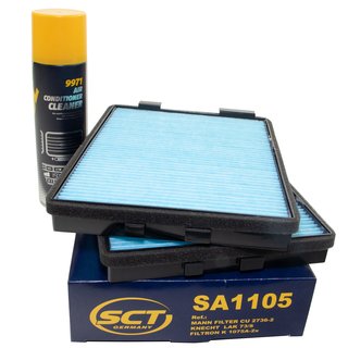 Cabin filter SCT SA1105 + cleaner air conditioning 520 ml MANNOL