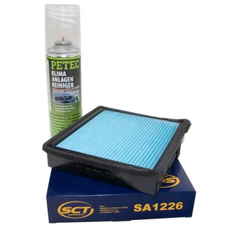 Cabin filter SCT SA1226 + cleaner air conditioning PETEC