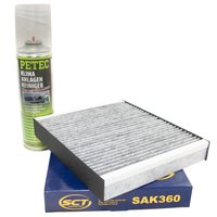 Cabin filter SCT SAK360 + cleaner air conditioning PETEC