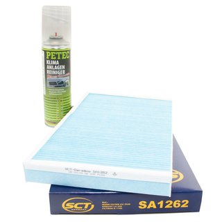 Cabin filter SCT SA1262 + cleaner air conditioning PETEC