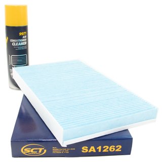 Cabin filter SCT SA1262 + cleaner air conditioning 520 ml MANNOL