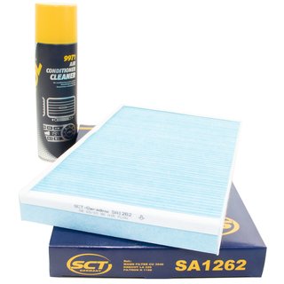 Cabin filter SCT SA1262 + cleaner air conditioning 520 ml MANNOL