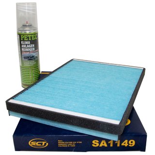 Cabin filter SCT SA1149 + cleaner air conditioning PETEC