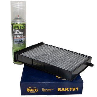 Cabin filter SCT SAK191 + cleaner air conditioning PETEC