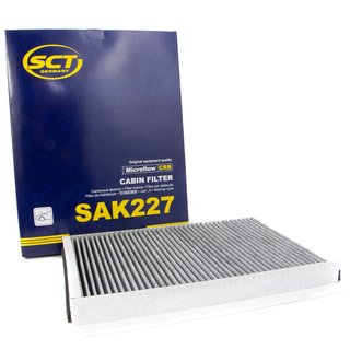 Cabin filter SCT SAK227 + cleaner air conditioning PETEC