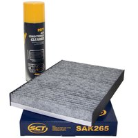 Cabin filter SCT SAK265 + cleaner air conditioning 520 ml...
