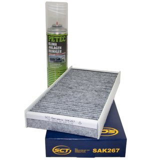 Cabin filter SCT SAK267 + cleaner air conditioning PETEC