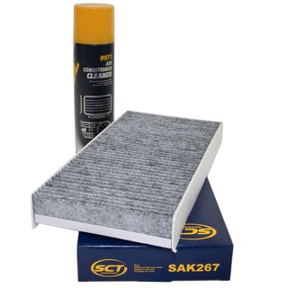 Cabin filter SCT SAK267 + cleaner air conditioning 520 ml MANNOL
